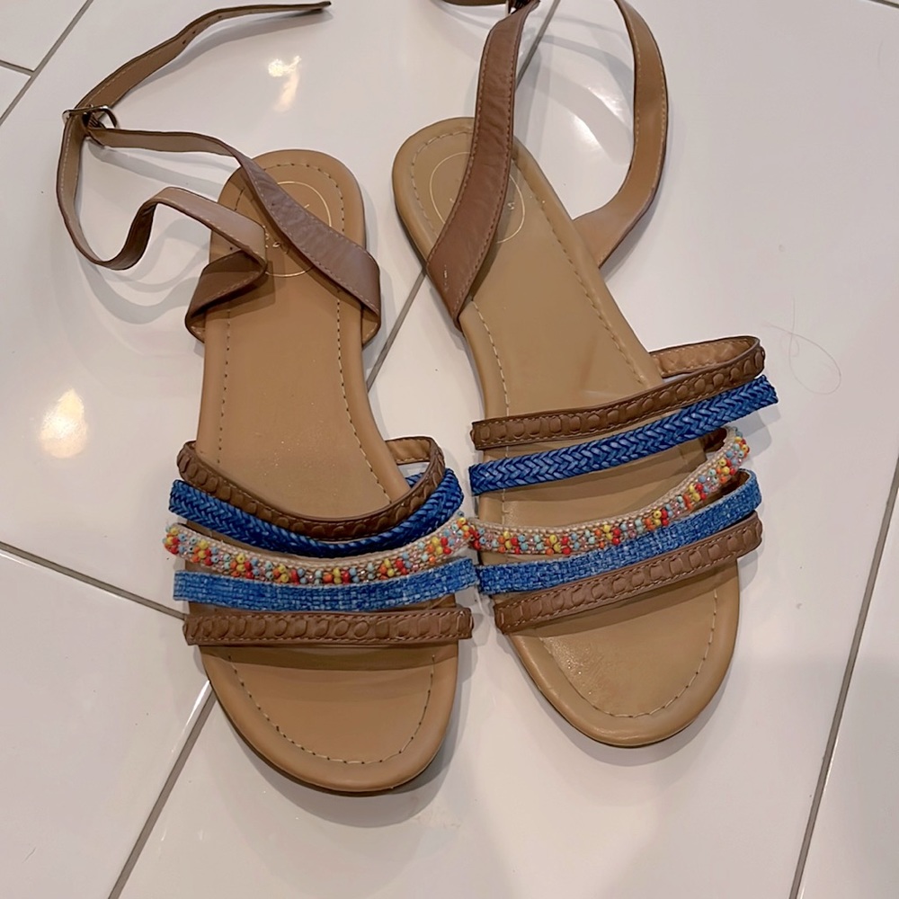 Jack Rogers ankle wrap sandal. Size 10.